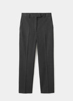 Pantalon Slim Crop À Fines Rayures