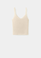 Top Maille Lurex Col En V