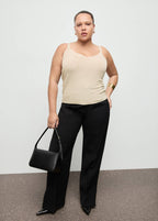 Top Maille Lurex Col En V
