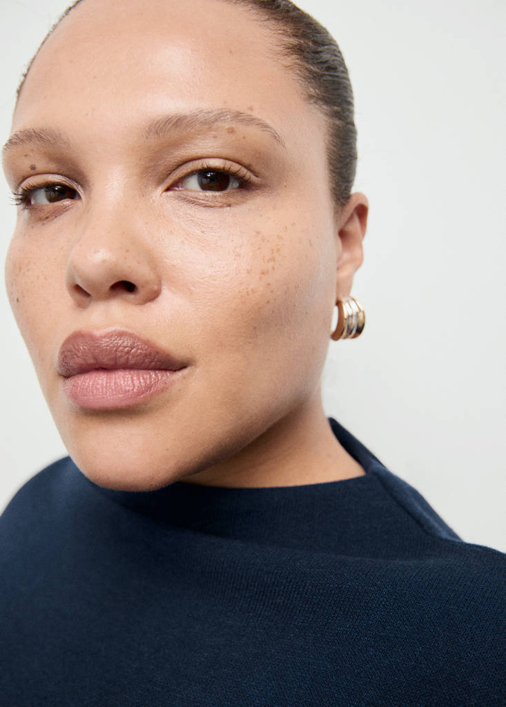 Sweat En Maille Fine Avec Col Cheminée