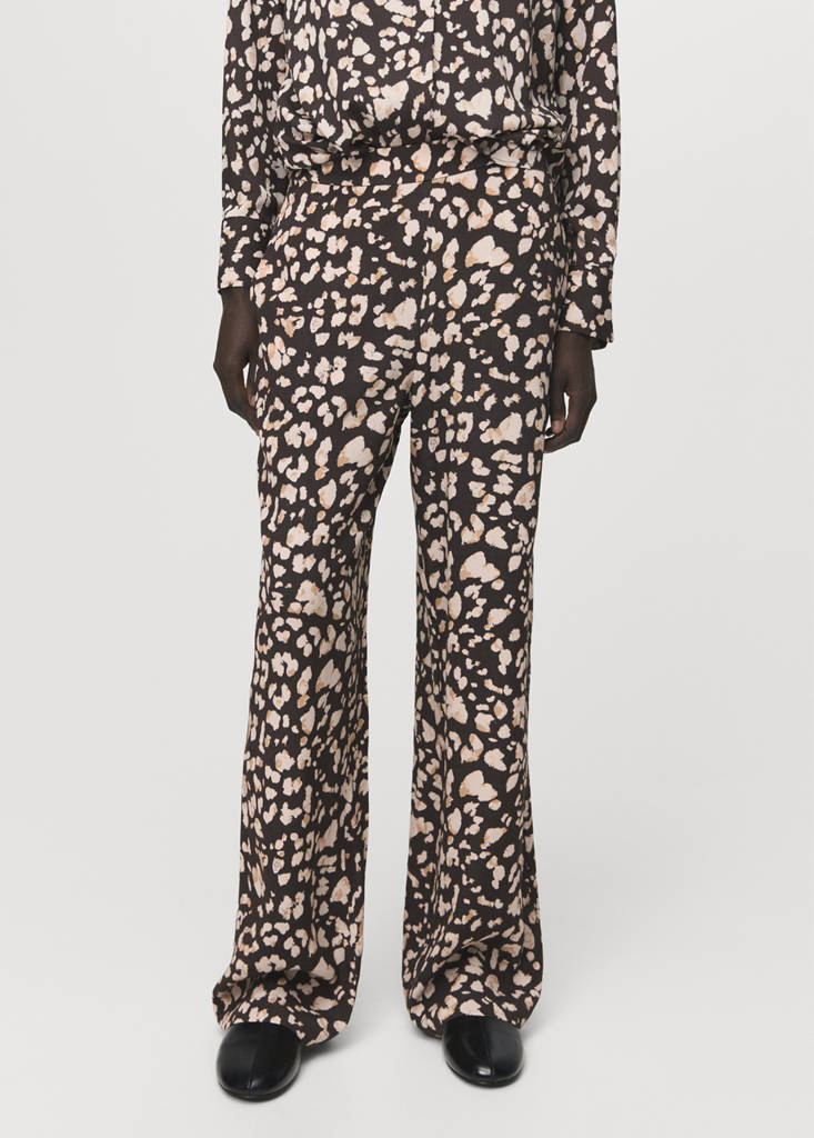 Pantalon Imprimé Taille Élastique