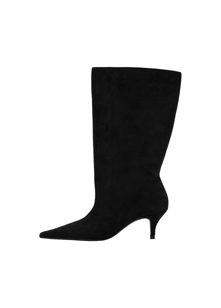 Bottines En Daim Bout Talon