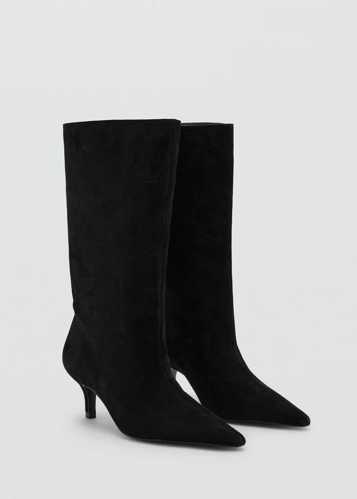 Bottines En Daim Bout Talon