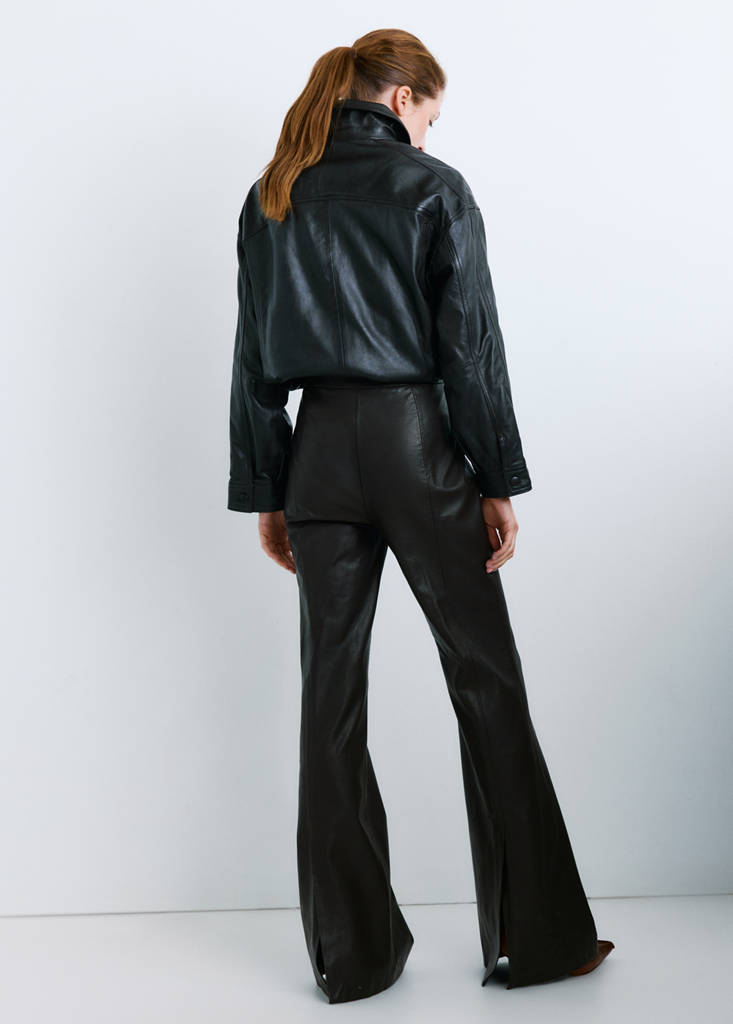 Pantalon Large En Cuir Synthétique