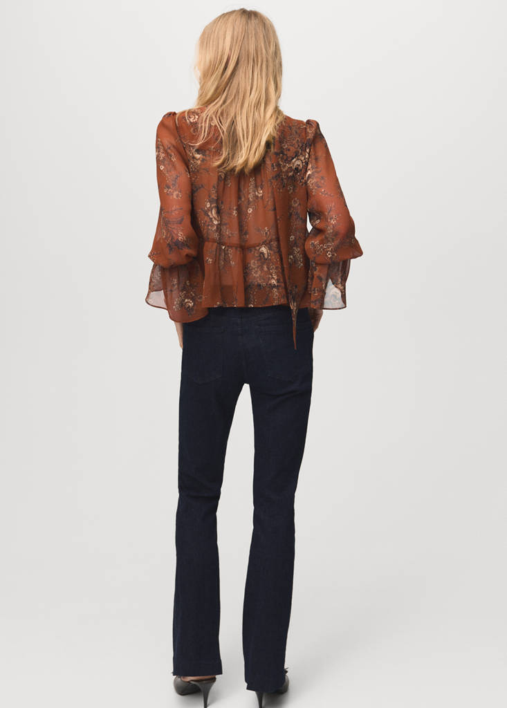 Blouse Nœud Imprimé Fleuri