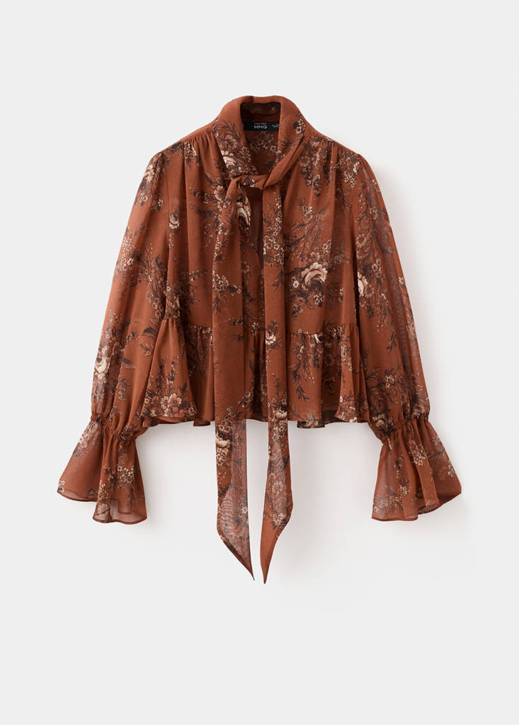 Blouse Nœud Imprimé Fleuri