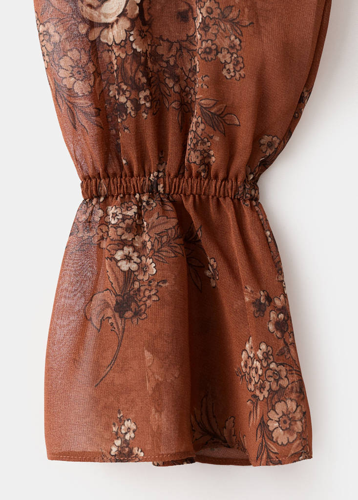 Blouse Nœud Imprimé Fleuri