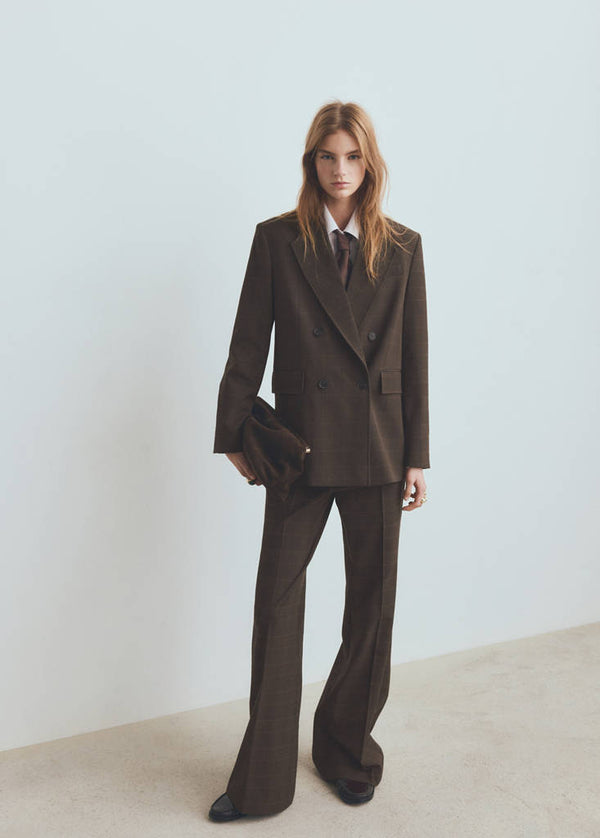 Blazer da completo a quadri doppiopetto
