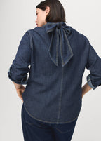 Chemise En Denim Avec Fermeture À Nœud