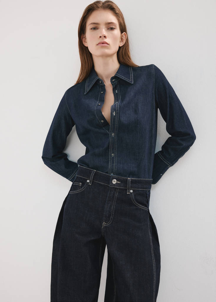 Jean Balloon Taille Normale Avec Pinces Latérales