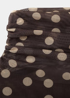 T-Shirt Froncé À Pois