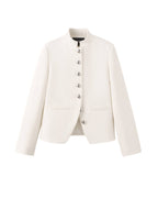 Veste À Col Officier Boutons Bijoux
