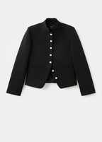 Veste À Col Officier Boutons Bijoux