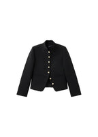 Veste À Col Officier Boutons Bijoux