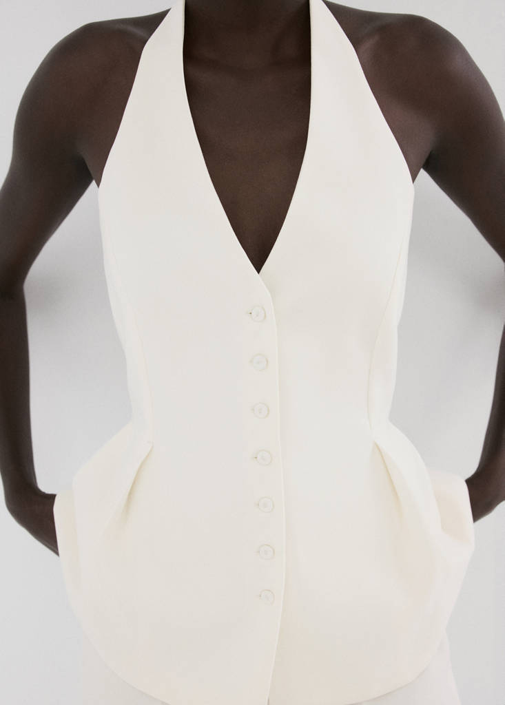 Top Péplum Col Halter