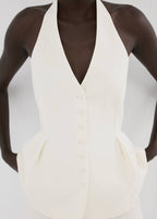 Top Péplum Col Halter