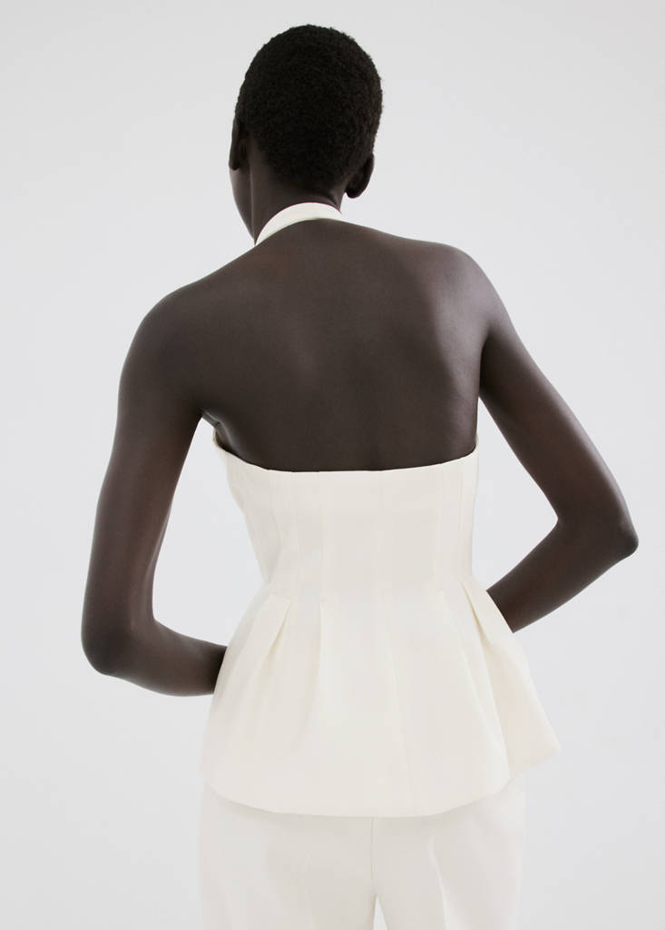Top Péplum Col Halter