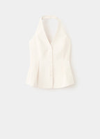 Top Péplum Col Halter