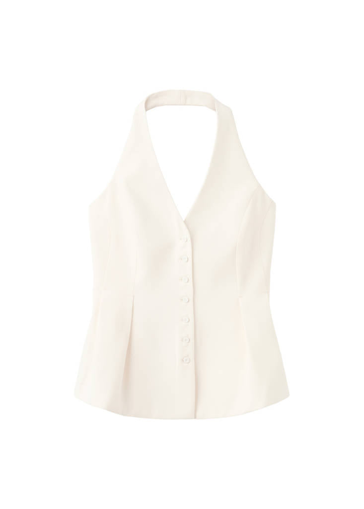 Top Péplum Col Halter