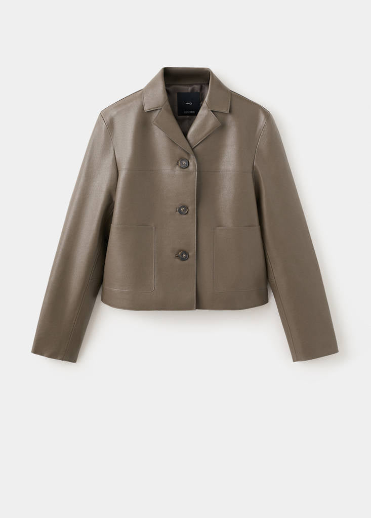 Veste Cuir Synthétique Poches