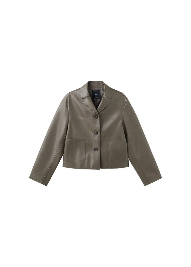 Veste Cuir Synthétique Poches