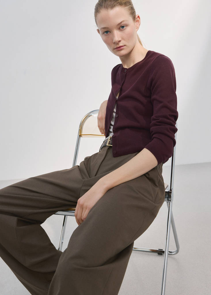 Cardigan Droit Maille Fine