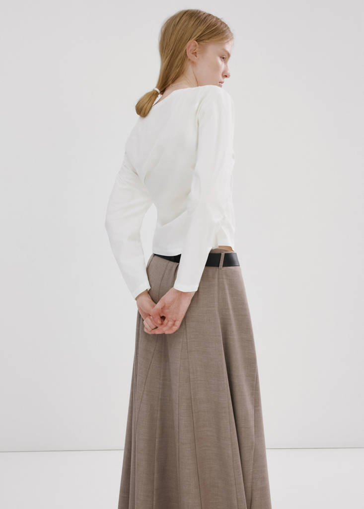 Chemisier Coton Col Asymétrique