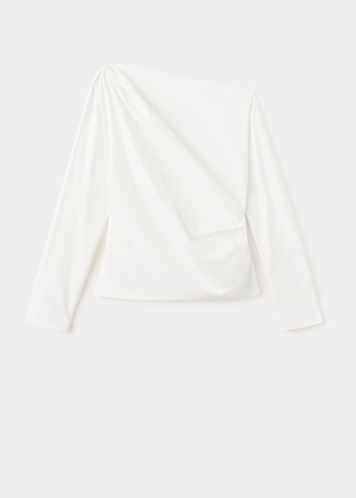 Chemisier Coton Col Asymétrique