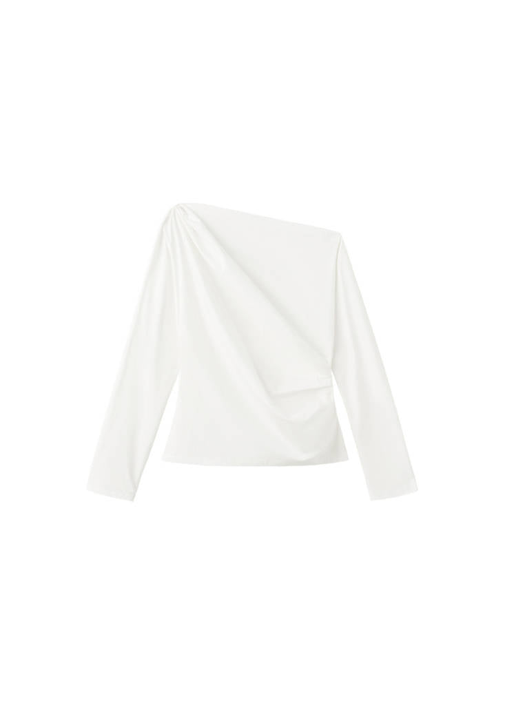 Chemisier Coton Col Asymétrique