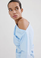 Chemisier Coton Col Asymétrique