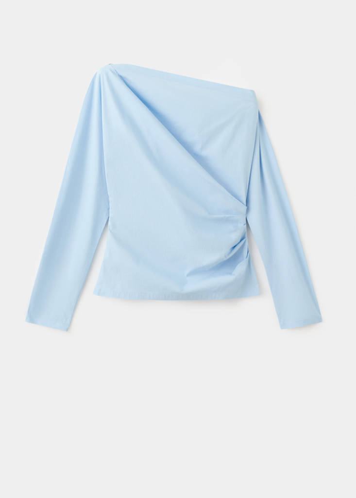Chemisier Coton Col Asymétrique