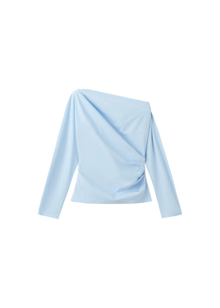 Chemisier Coton Col Asymétrique