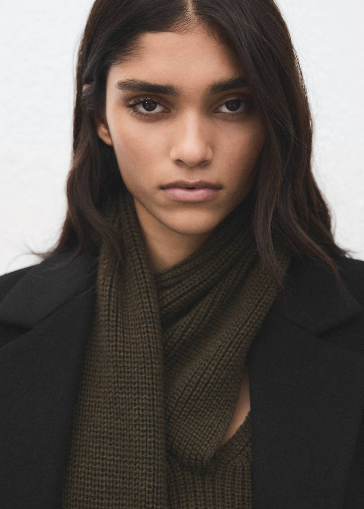 Manteau Laine Mélangée Double Boutonnage