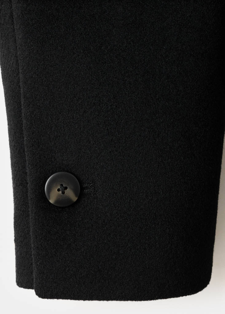 Manteau Laine Mélangée Double Boutonnage