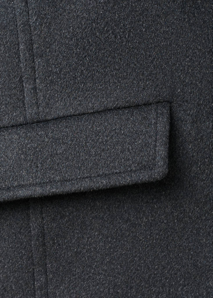 Manteau Laine Mélangée Boutons