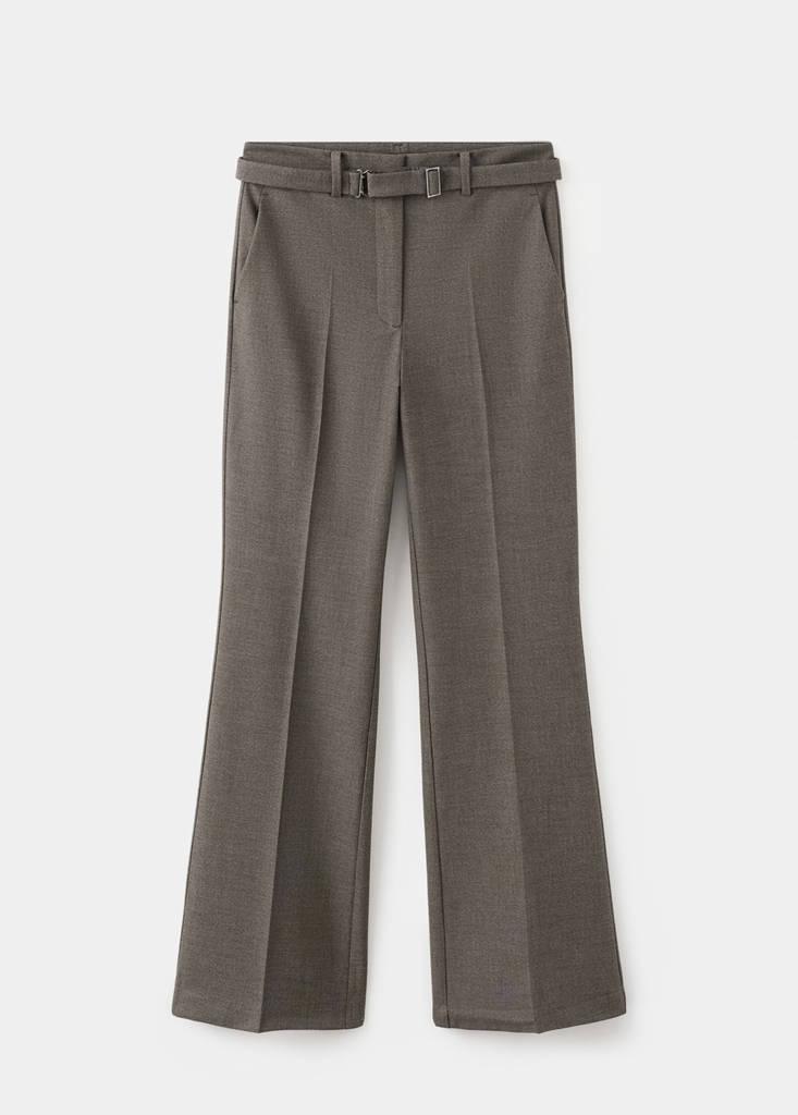 Pantalon Droit Avec Ceinture