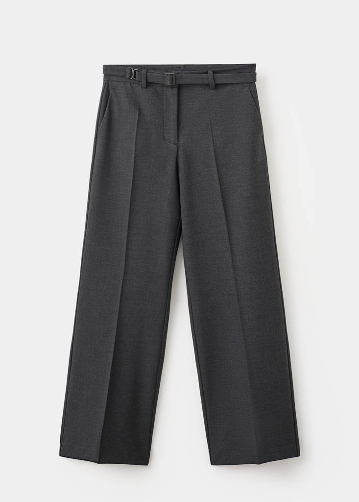 Pantalon Droit Avec Ceinture