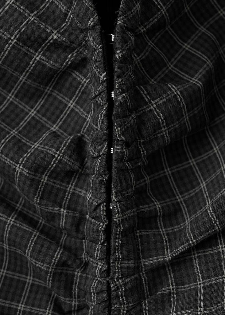 Blouse À Carreaux Et Fronces