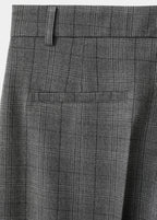 Pantalon De Costume Wide Leg À Carreaux