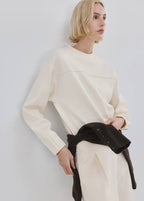 Sweat-Shirt Manches Froncées