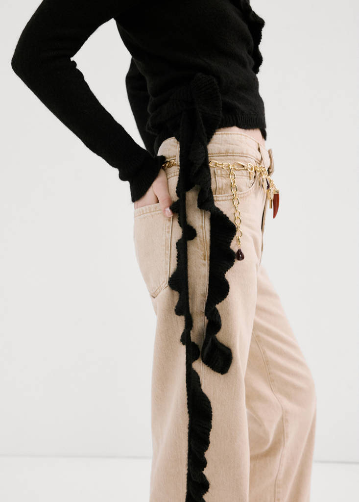 Cardigan Maille Volants