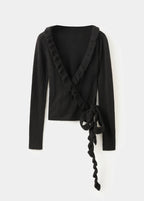 Cardigan Maille Volants