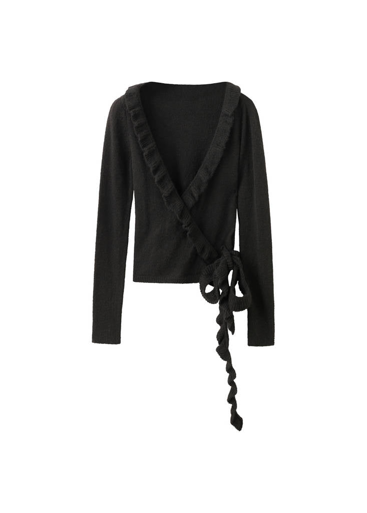 Cardigan Maille Volants