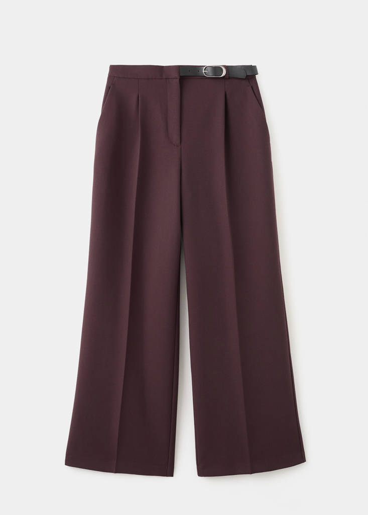 Pantalon Droit Avec Ceinture