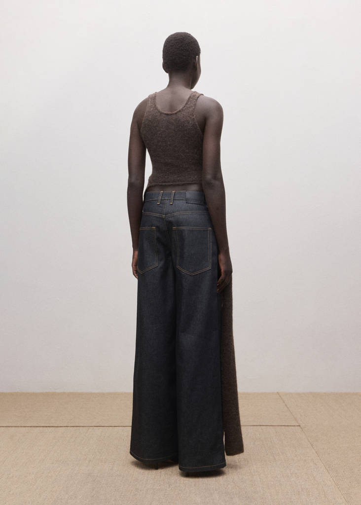 Jean Wideleg Taille Basse Rinse Wash