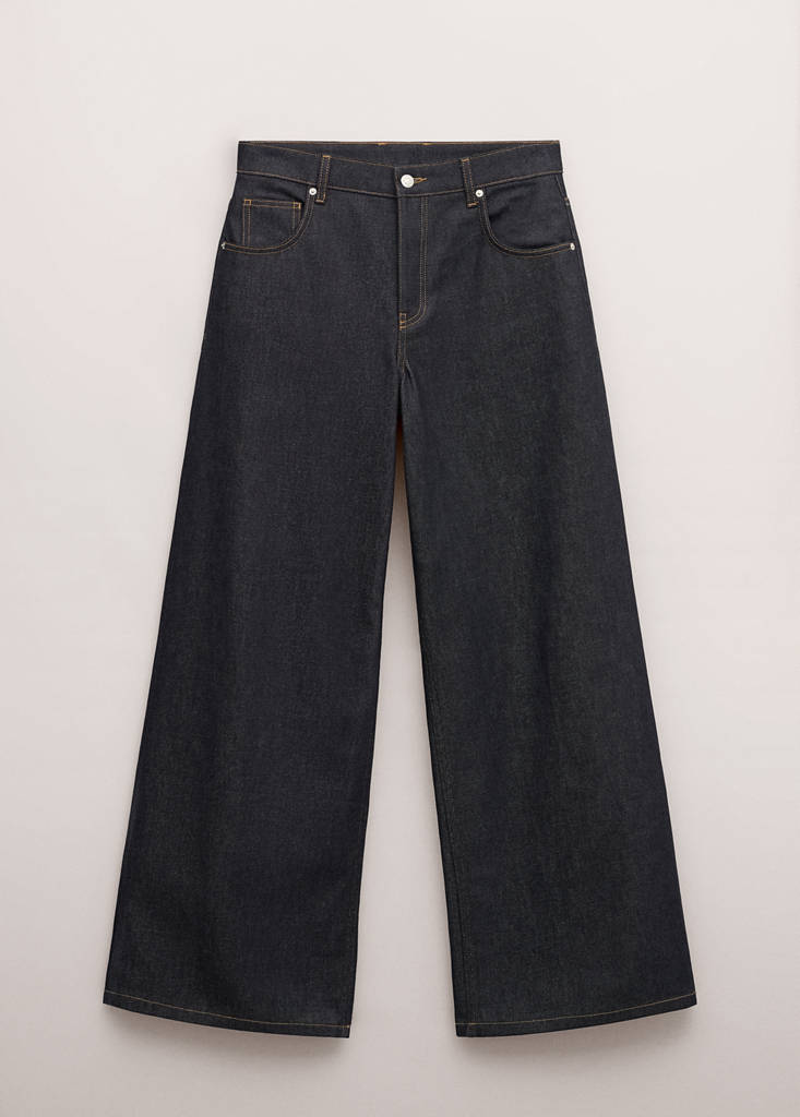 Jean Wideleg Taille Basse Rinse Wash