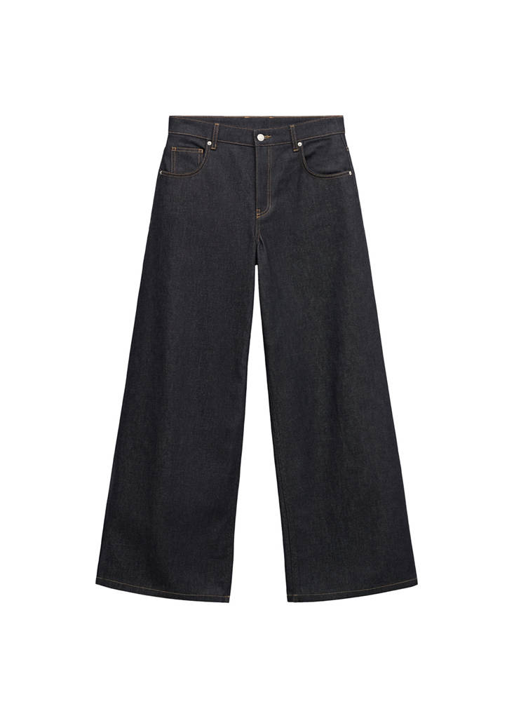 Jean Wideleg Taille Basse Rinse Wash