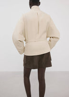 Veste À Col Montant Avec Ceinture