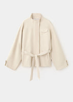 Veste À Col Montant Avec Ceinture