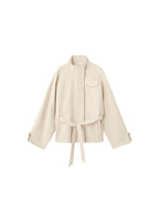 Veste À Col Montant Avec Ceinture